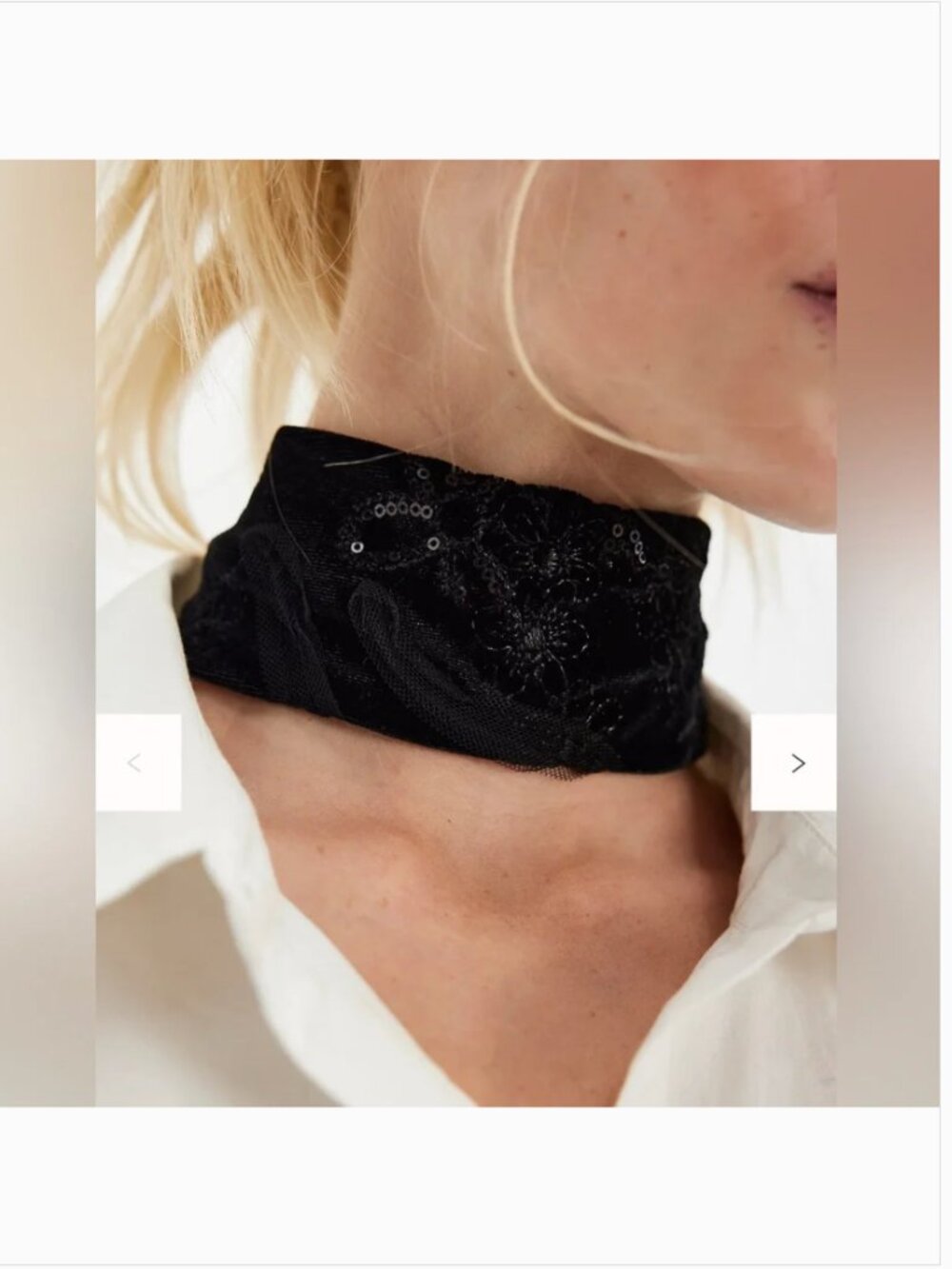 Free People NWT black soft choker New with tag